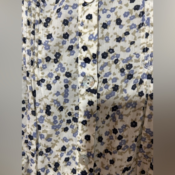 Rails Pippa Watercolour  buds Blue and Cream Floral baby doll dress Size M - Picture 4 of 11